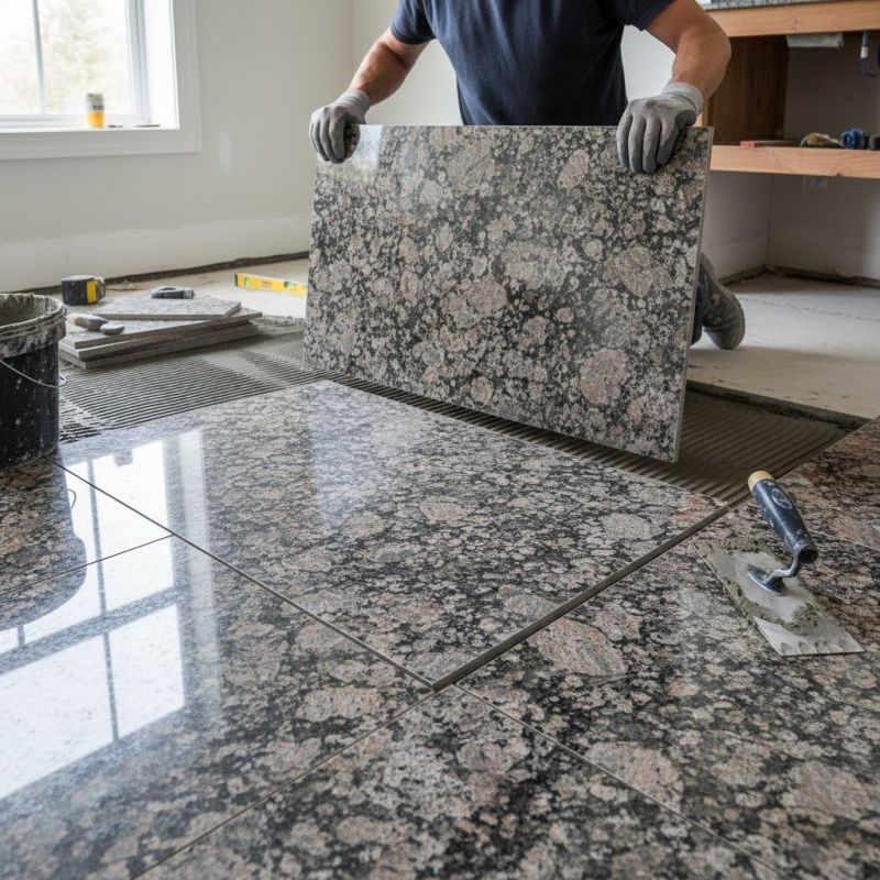 Granite Tile Installation detail