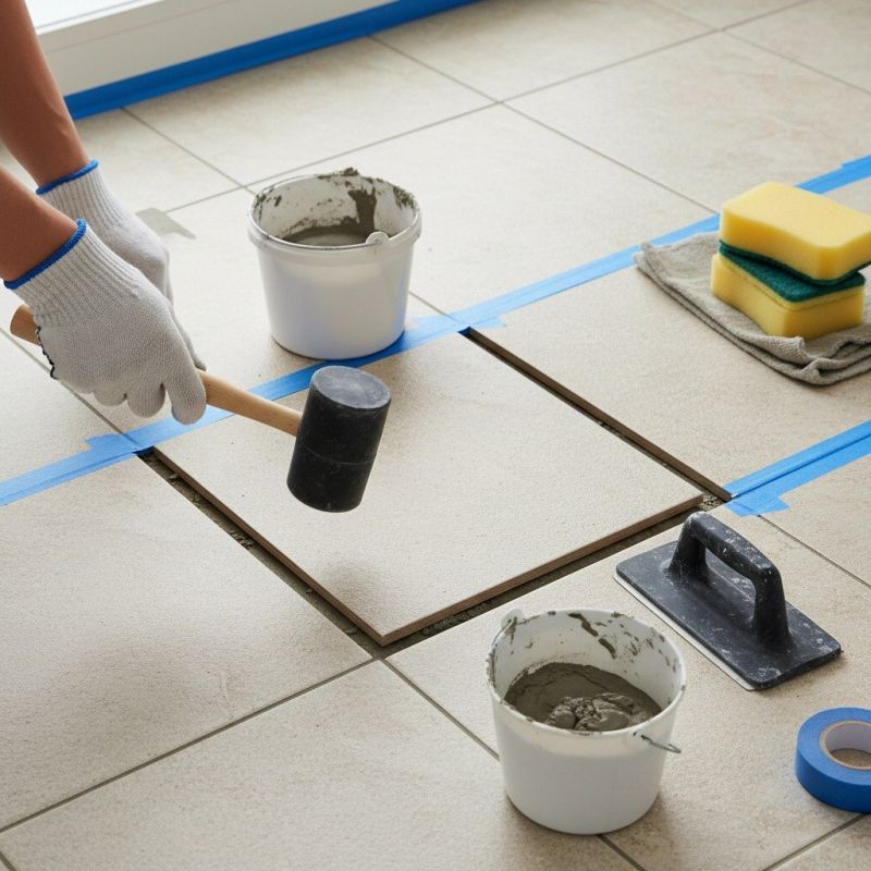 Tile Floor Repair detail